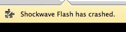 shockwave flash has crashed