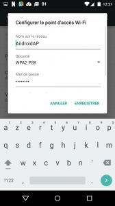 Android partage connexion wifi